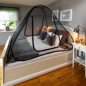 Moustiquaire Lit Double 200x200x220 Cm - Protection Anti-Moustiques 360° King Size, Mailles Ultra-Fines Et Résistantes, Idéale Maison, Jardin Ou Camping