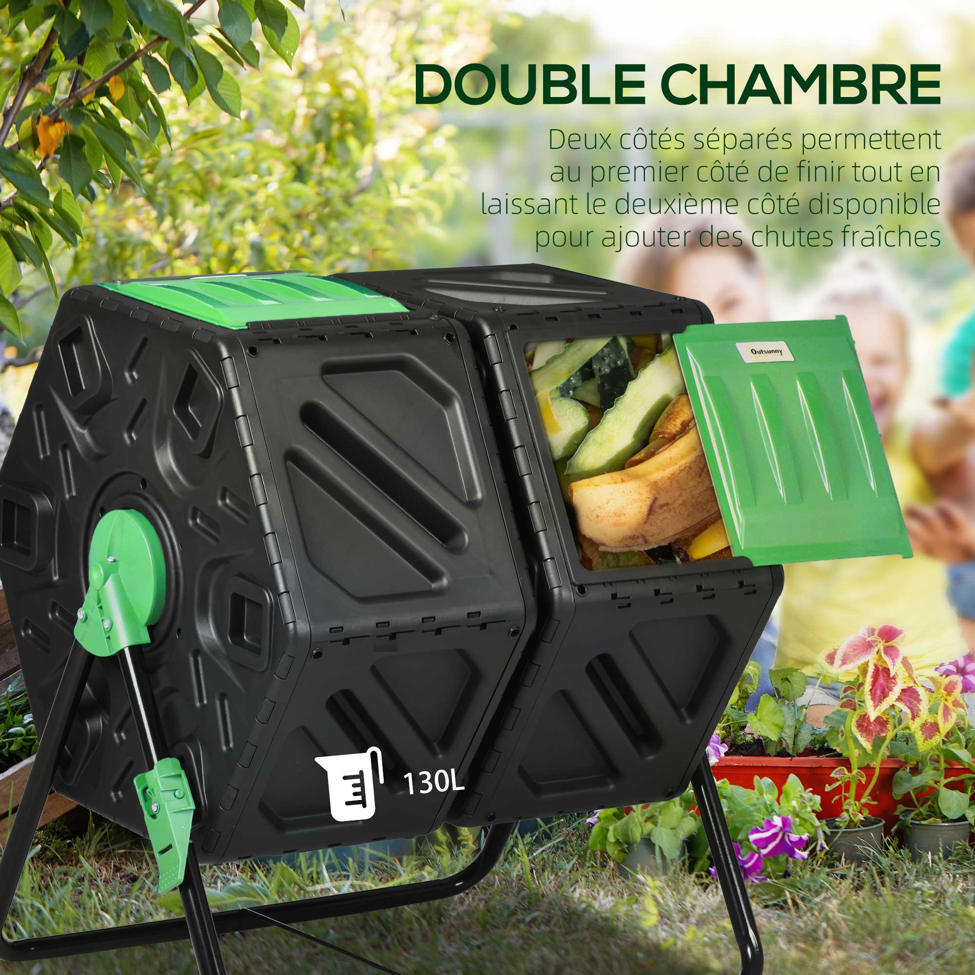 Composteur de Jardin PP Outsunny - 4