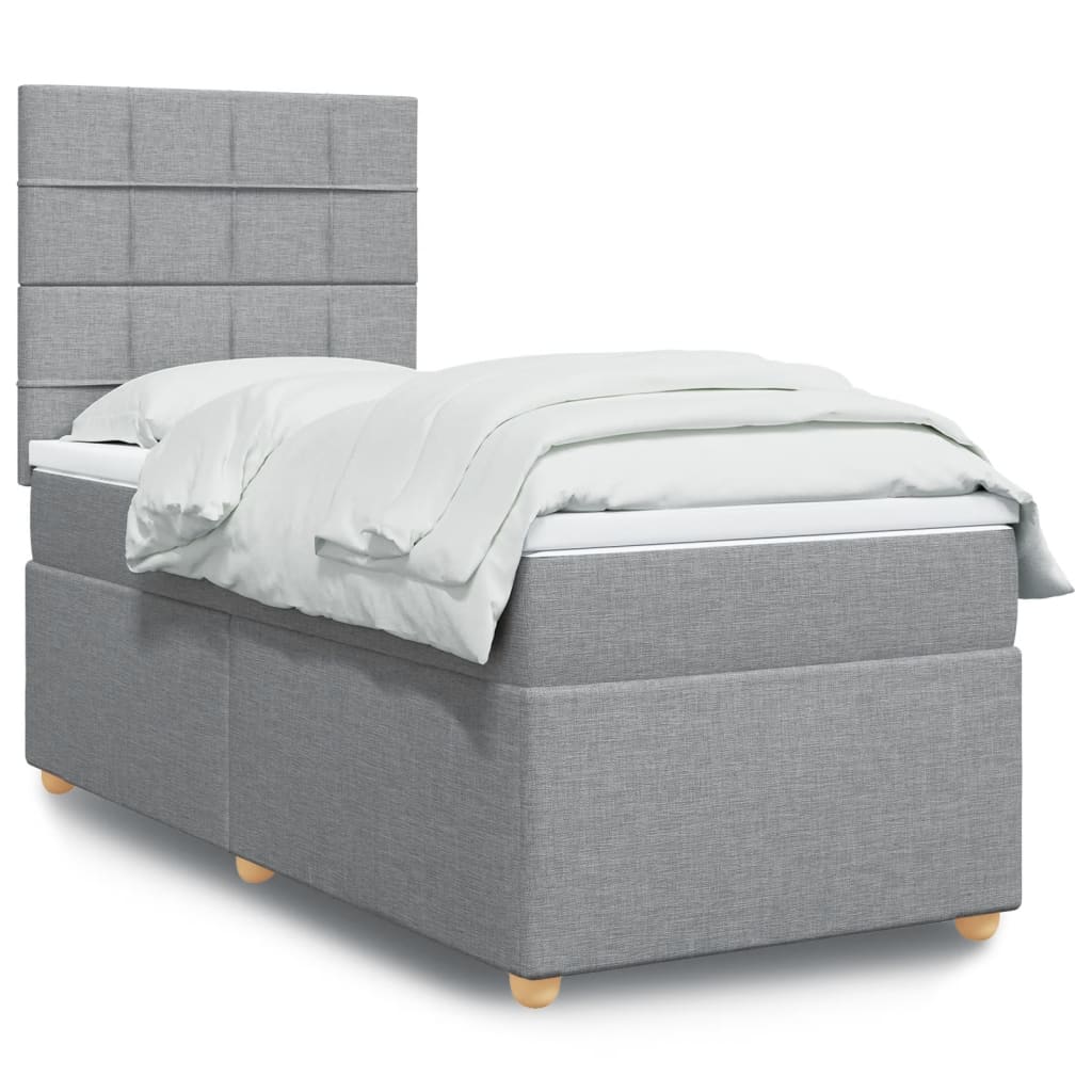 VidaXL Letto Da Giorno 2 In 1 In Velluto Grigio Chiaro – 90x200 Cm, Divano Letto Con Struttura In Metallo E Legno - 5