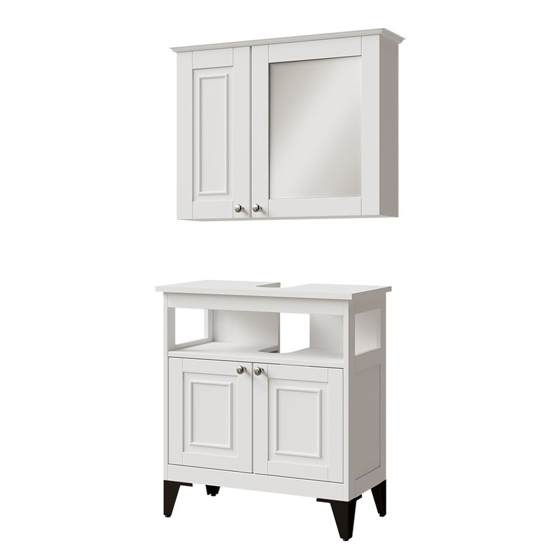 Vicco Zestaw mebli łazienkowych Vanity, Biały, 2 części