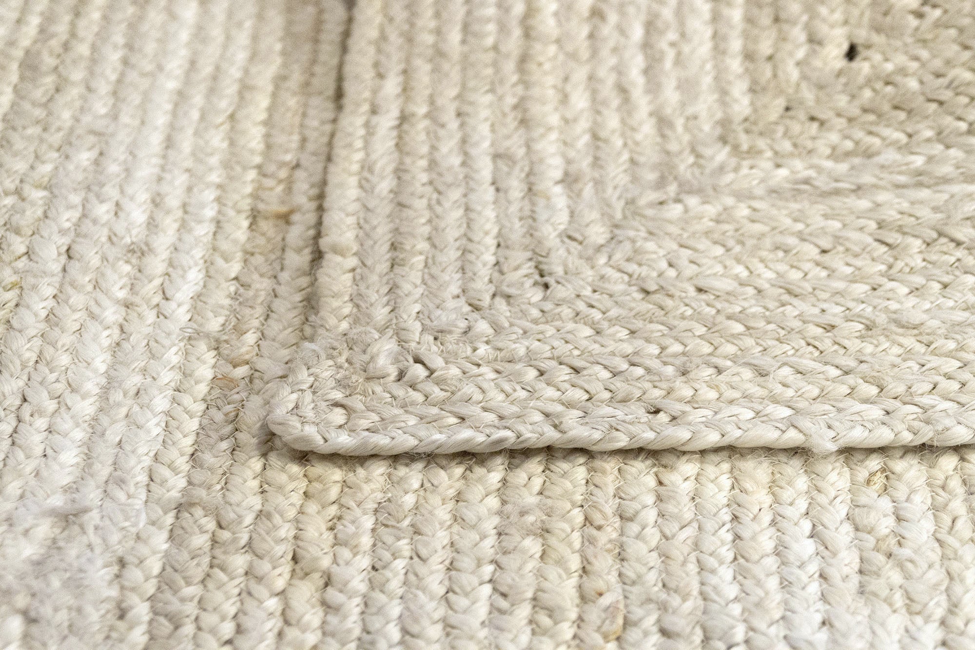 Hamid - Tapis en jute blanc ALHAMBRA 170x120cm - Tapis pour salon, chambre, salle familiale - 4