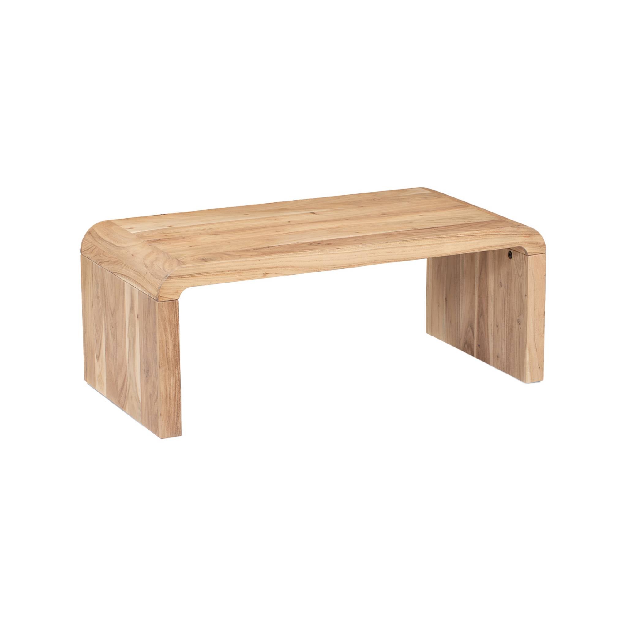 Sweeek Mesa De Centro Rectangular De Madera Maciza De Acacia Natural, 100X50x40 Cm , Leroy Merlin