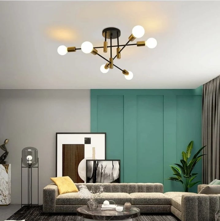 Lustre, Moderne Suspension Luminairede Plafond 6 Pendentif Lumière Montage Industriel Luminaire Plafonnier Suspendu pour Cuisine - 3