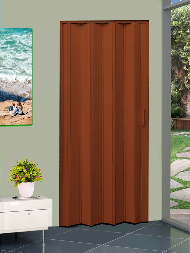 LANZI STIL Porta sanfonada Jolly (94 X 220 H – NOGUEIRA) pronta para instalação - também ajustável no local