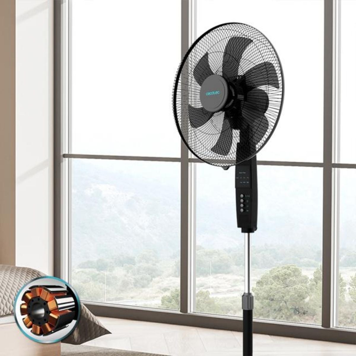 Ventilateur sur Pied Cecotec EnergySilence 610 MaxFlow Control Ø 45 cm 70W Noir - 7