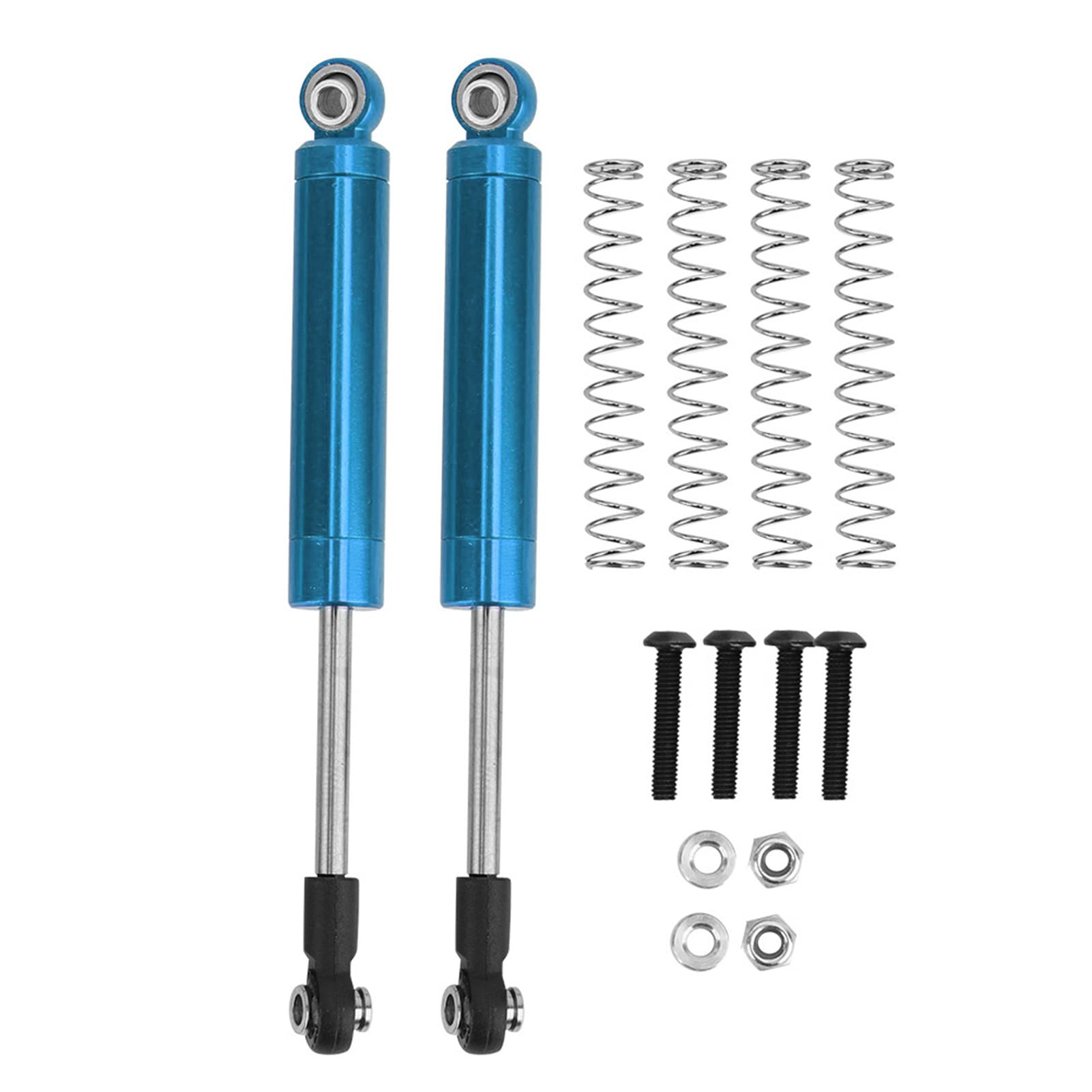 Keenso 2 Amortisseurs RC 110mm En Alliage D'Aluminium Pour Voiture 1/7 1/8 ZD Racing - Suspension Haute Élasticité Orange