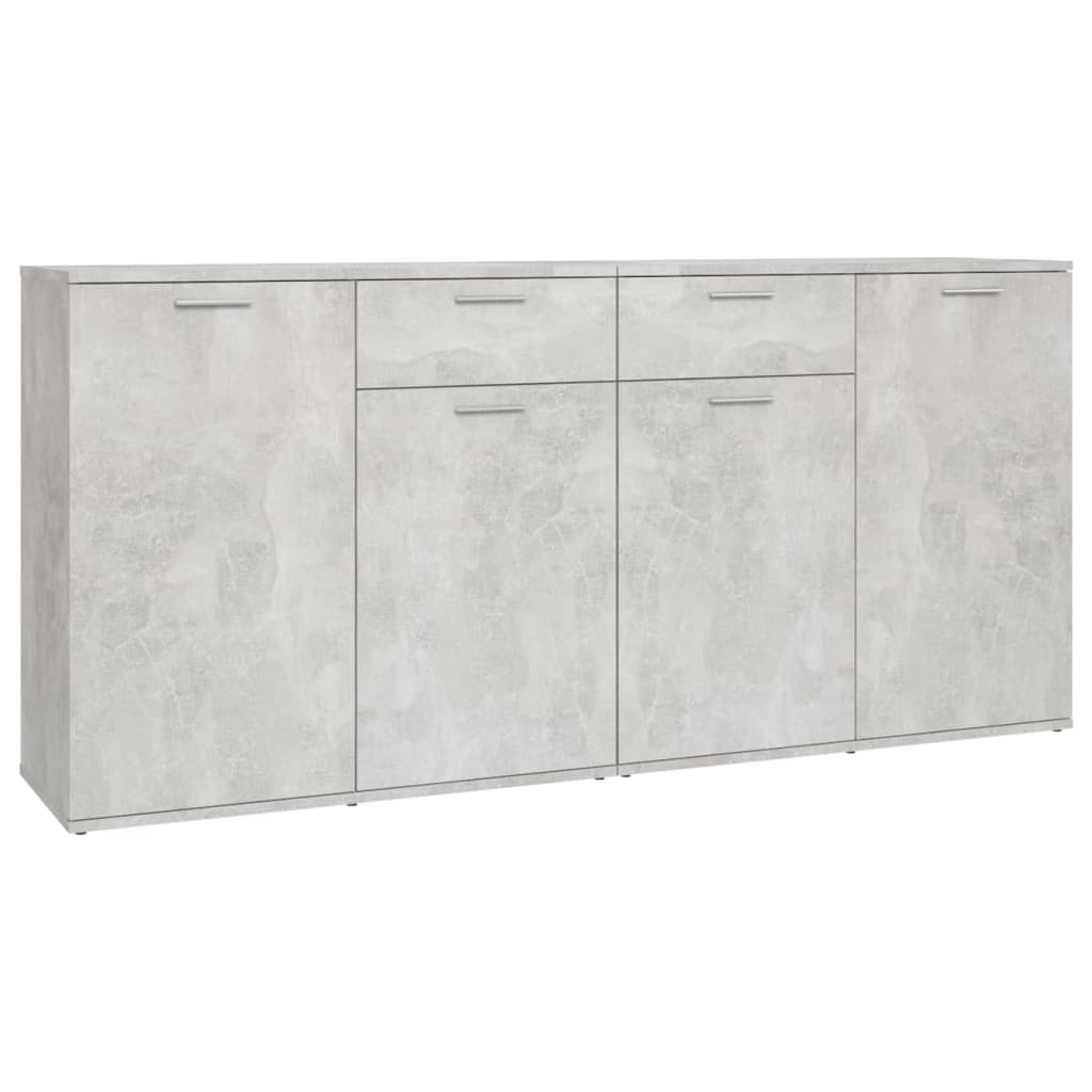 vidaXL Credenza Grigio Cemento 160x36x75 cm in Truciolato - 8