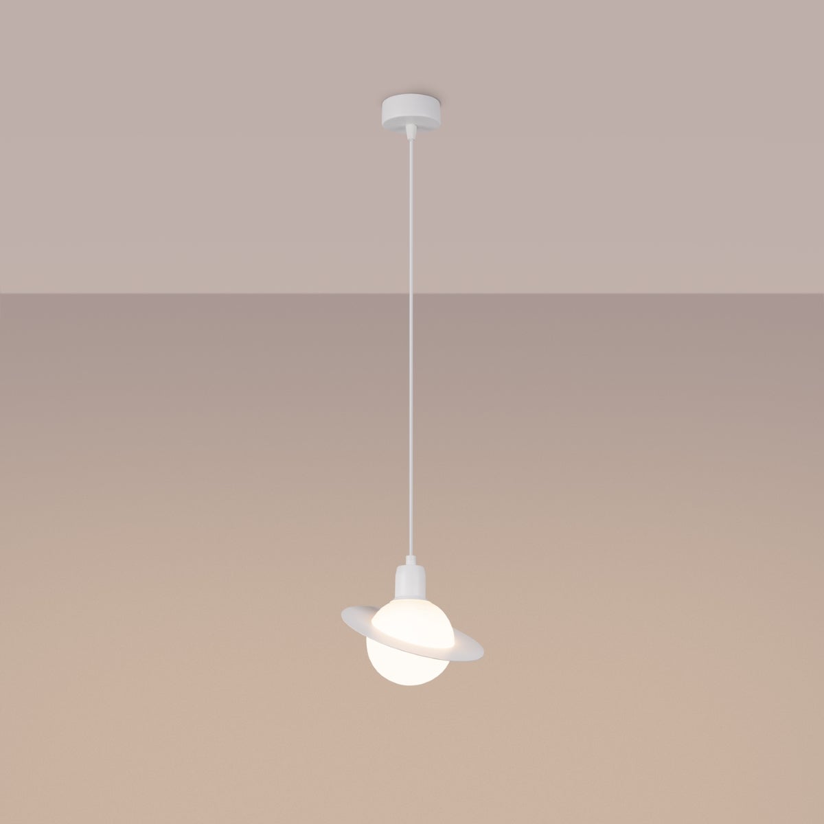 Lampa wisząca GLOXO 1 biały LED 3000K - 20x20x125cm Sollux