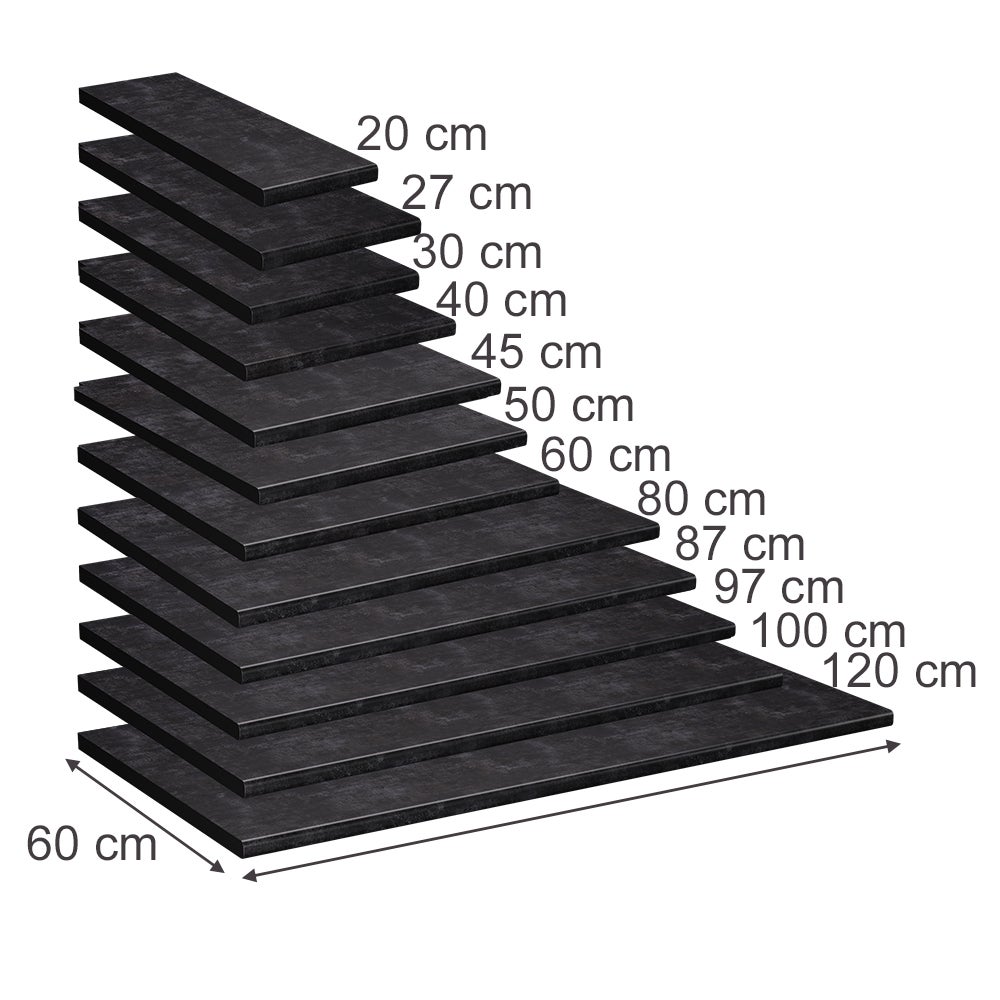 Vicco Plan de travail cuisine R-Line, Anthracite, 20cm - 3