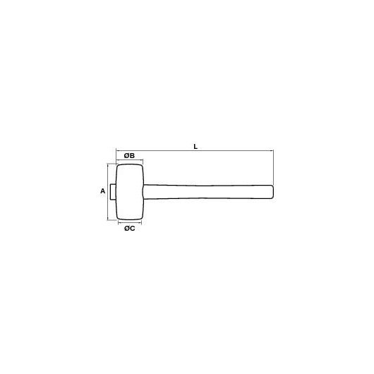 MOB - Maillet pour bétonnière 1kg manche frêne - 2