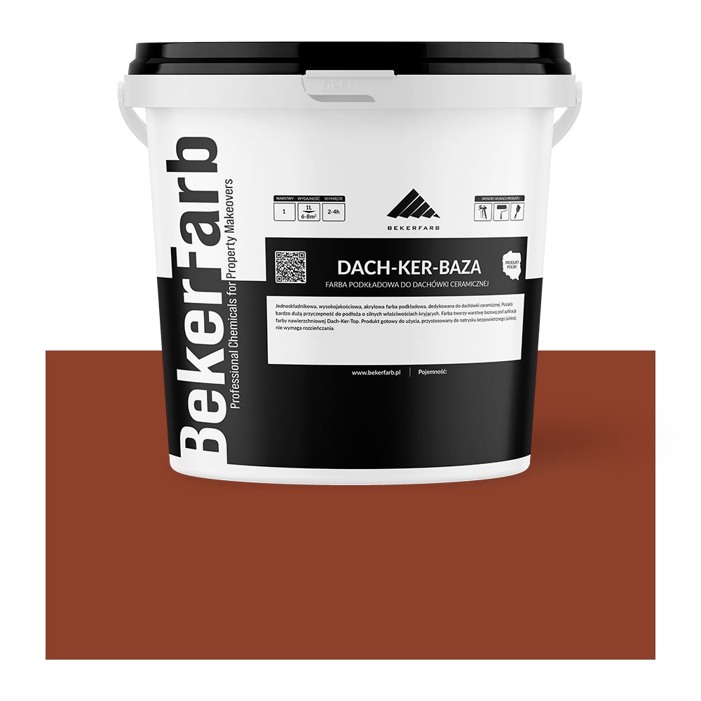 Podkładowa Farba na Dach do Dachówki Ceramicznej - Ceglasty 10L