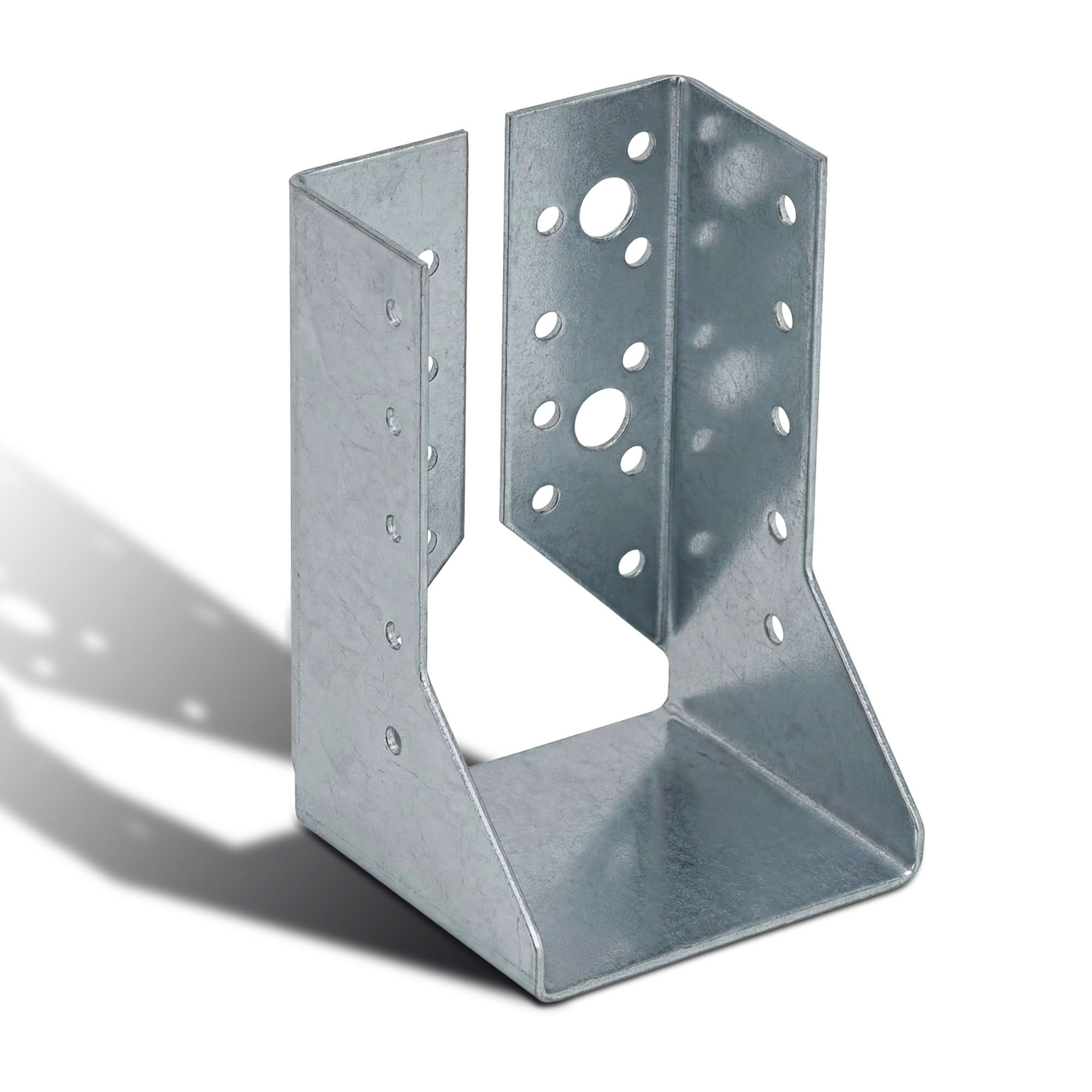 10 sabots de charpente à ailes intérieures - Larg. 80 x Ht. 122 mm - Connecteurs de poutres - Acier galva - Fabriqué en Europe - 5