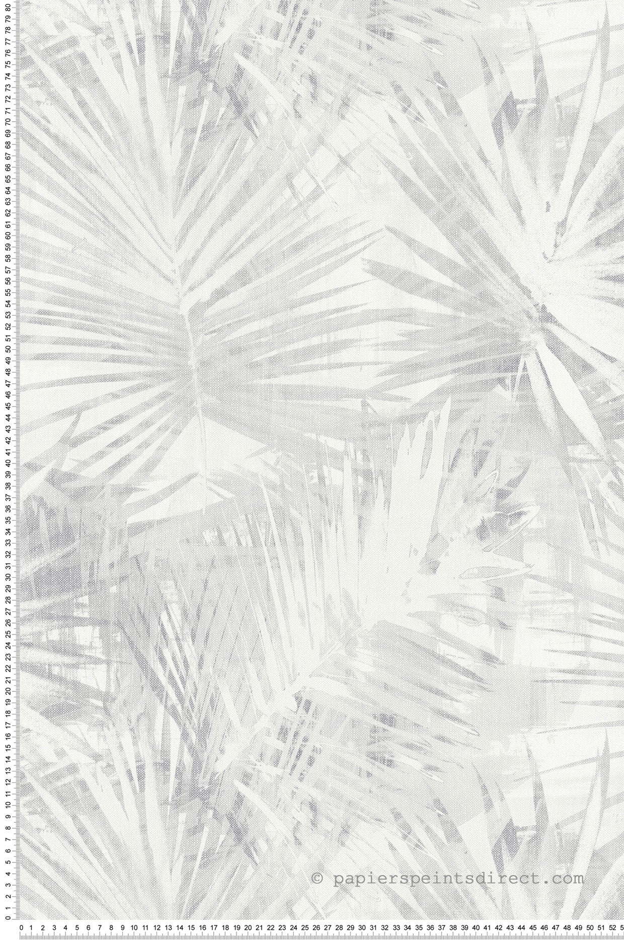 Tapeta motyw dżungli szarymIbeżowym - 53 cm x 10.05 m - LIVINGWALLS