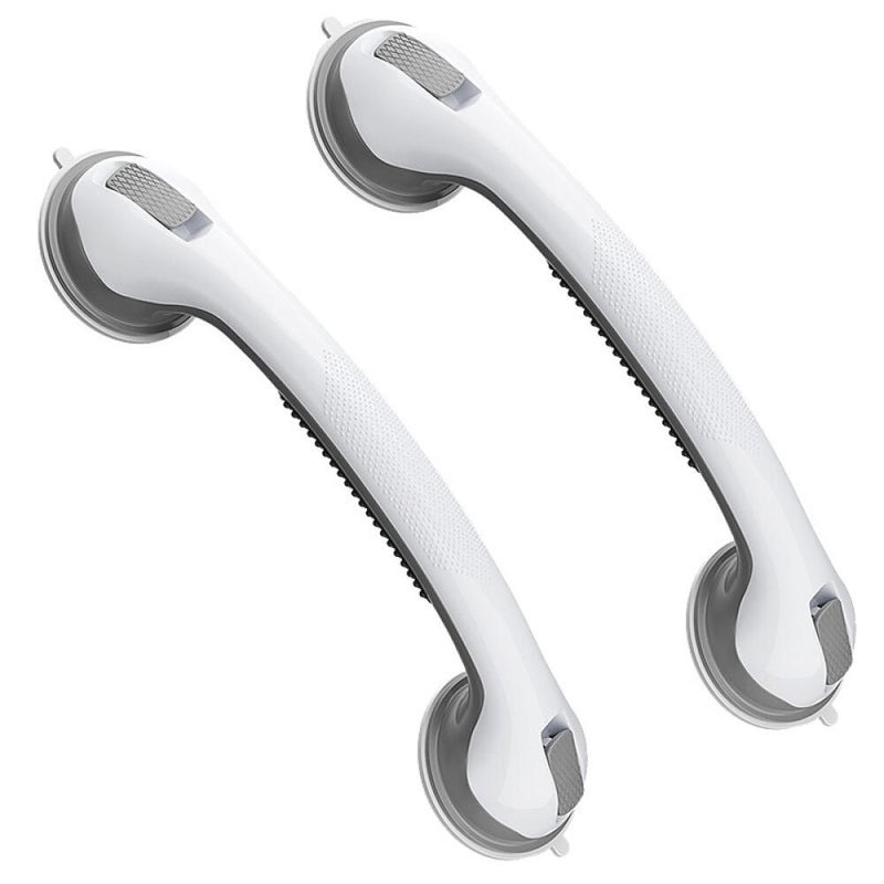 Uchwyt łazienkowy z przyssawką, bezpieczne mocowanie, nie wymaga wiercenia - 43 cm - 2 sztuki