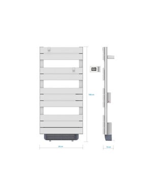 Chauffage sèche-serviette inertie sèche - 500W + soufflerie 1000W - Blanc - Voltman