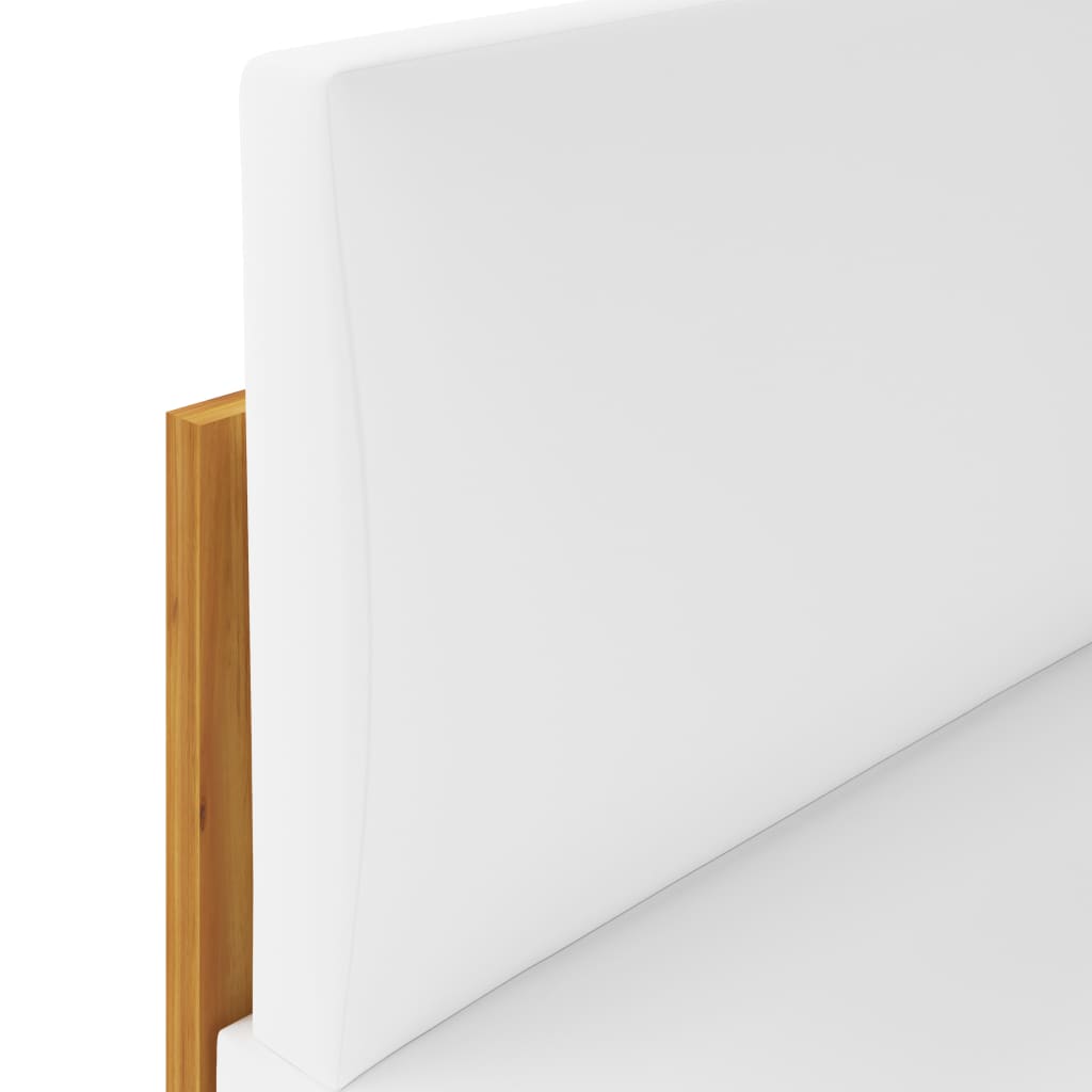 Salon de jardin 12 pcs avec coussins Crème Bois d'acacia solide - 7