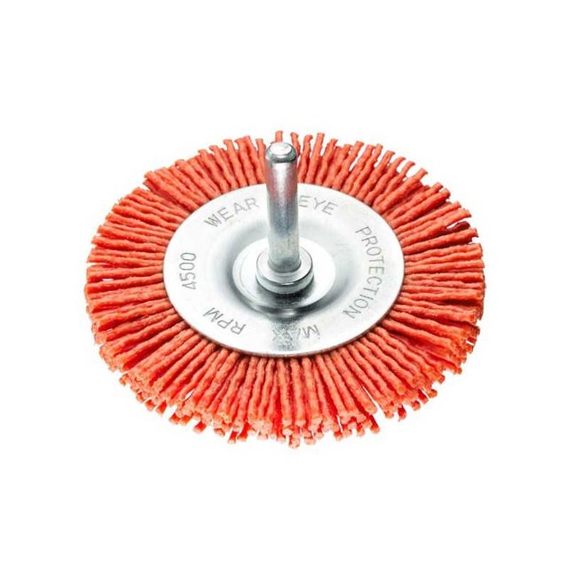 Brosse Nylon Abrasif Grain 80 - Brosse De Meulage Pour Nettoyer, Déruiller Et Ébavurer