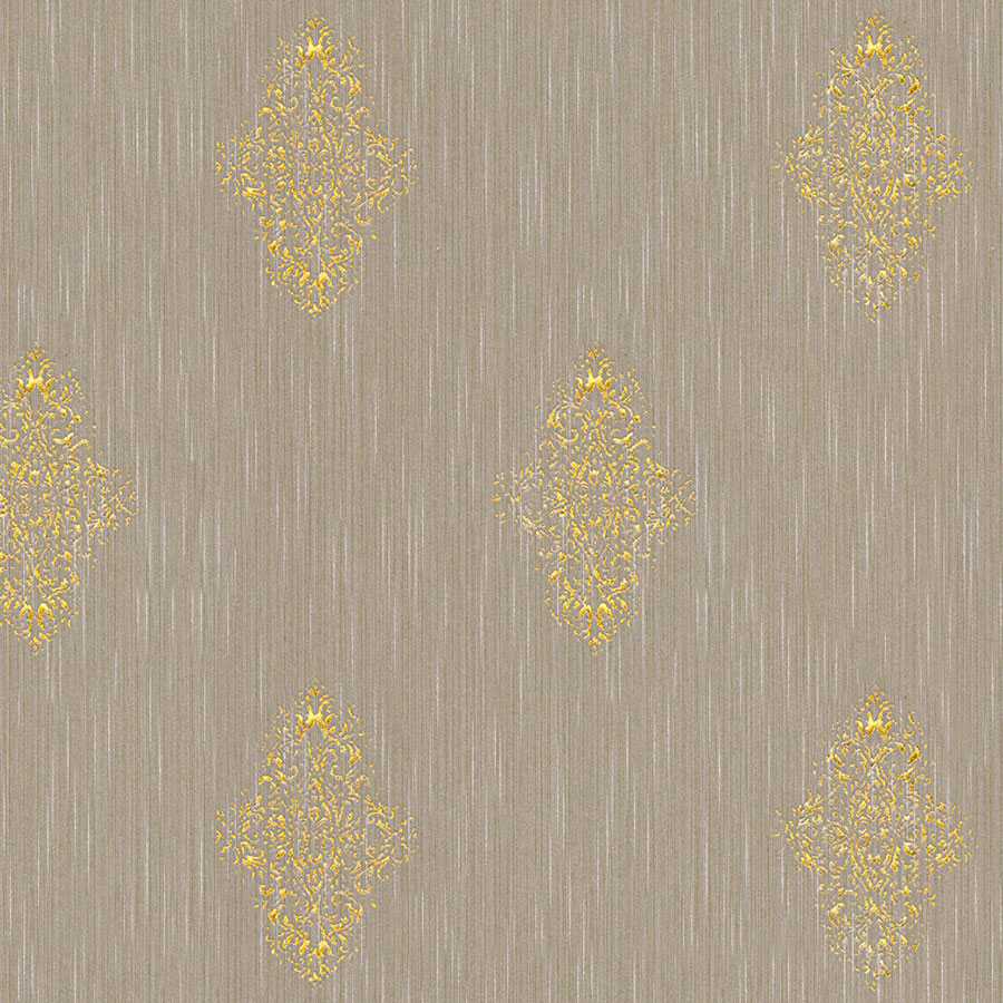 Papel pintado damasco papel pintado de lujo tonos dorados para pasillo, salón & dormitorio papel pintado vinílico estilo barroco elegante