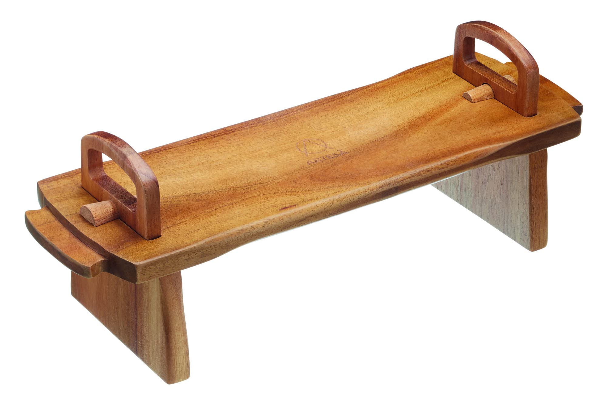 Alzata Per Torte In Legno Di Acacia Con Coperchio Acrilico 37 Cm | Espositore Per Dessert, Pizza E Pane | Portatorta Elegante Per Feste E Matrimoni
