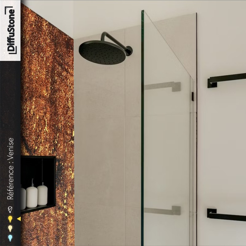 Venise - TRANSLUCIDE - Feuille de Pierre DiffuStone -1220x2440mm - 6