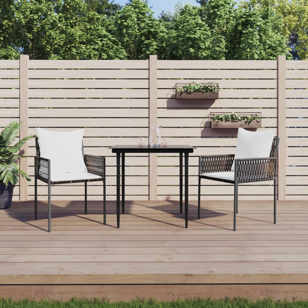 Chaise de jardin avec coussin en Résine tressée Marron - 2