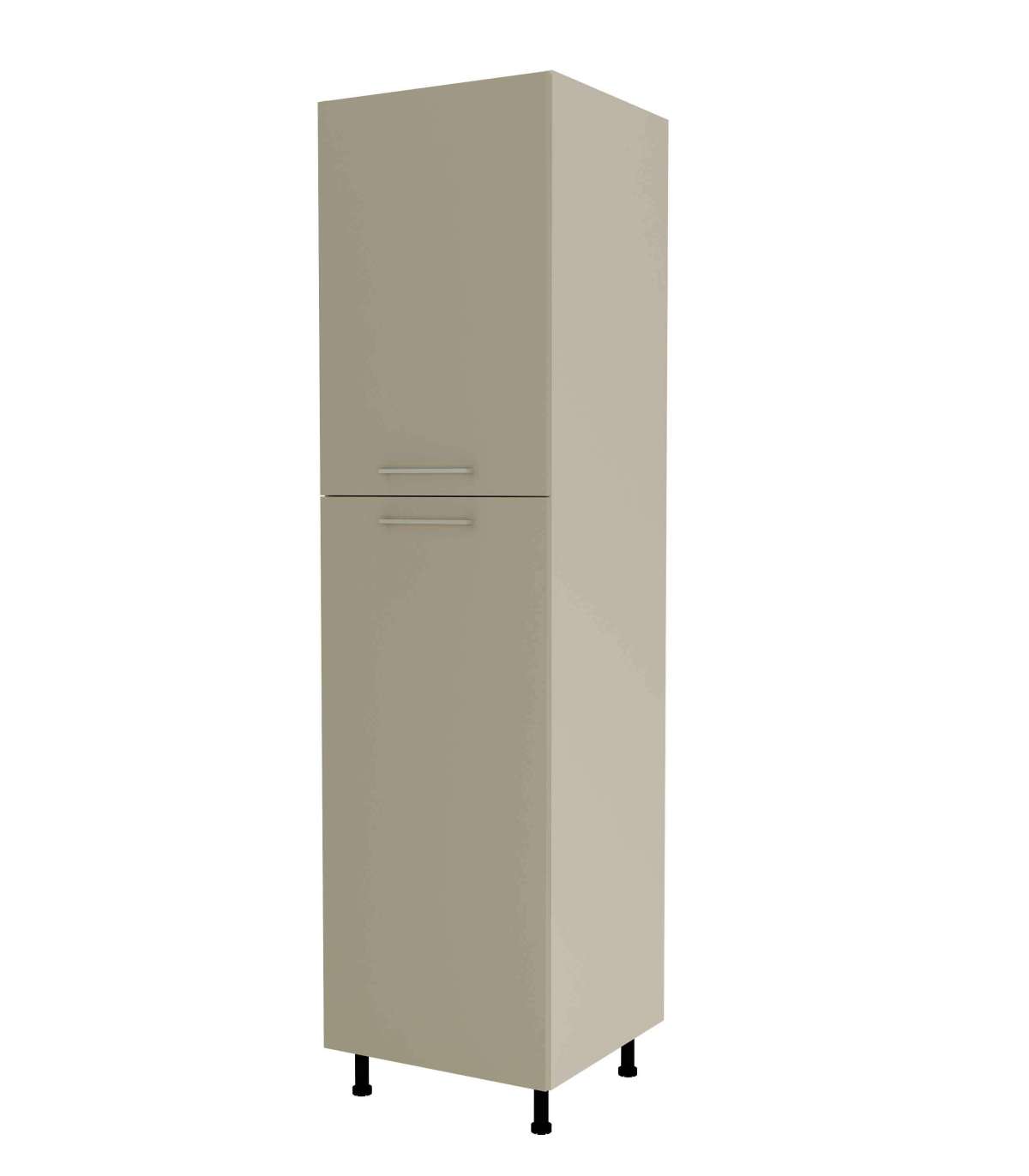 Columna despensero con 2 puertas con acabado visón, 235 cm(alto)60 cm(ancho)58 cm(largo)
