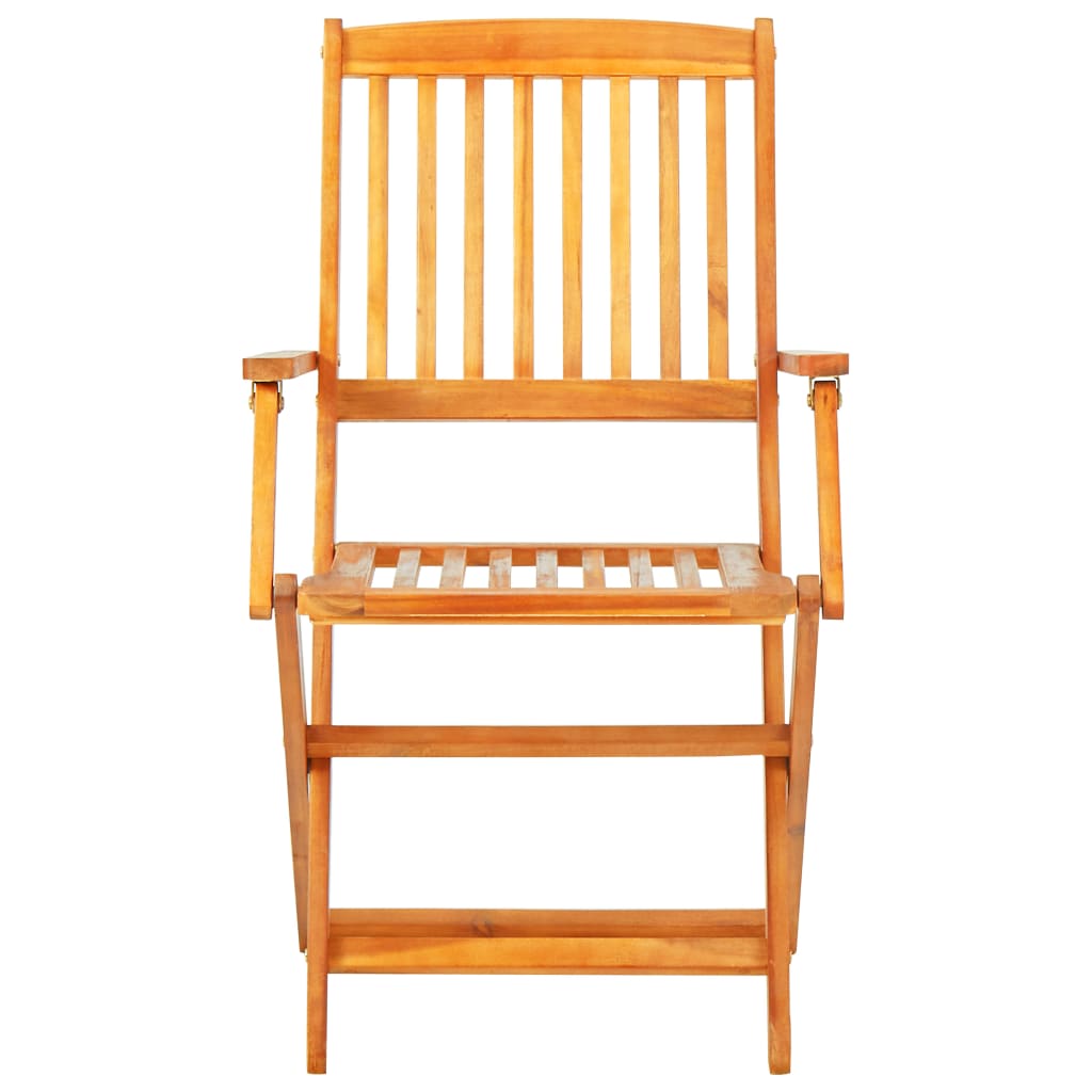 Ensemble à manger d'extérieur pliable 7pcs Bois d'acacia solide vidaXL - 4