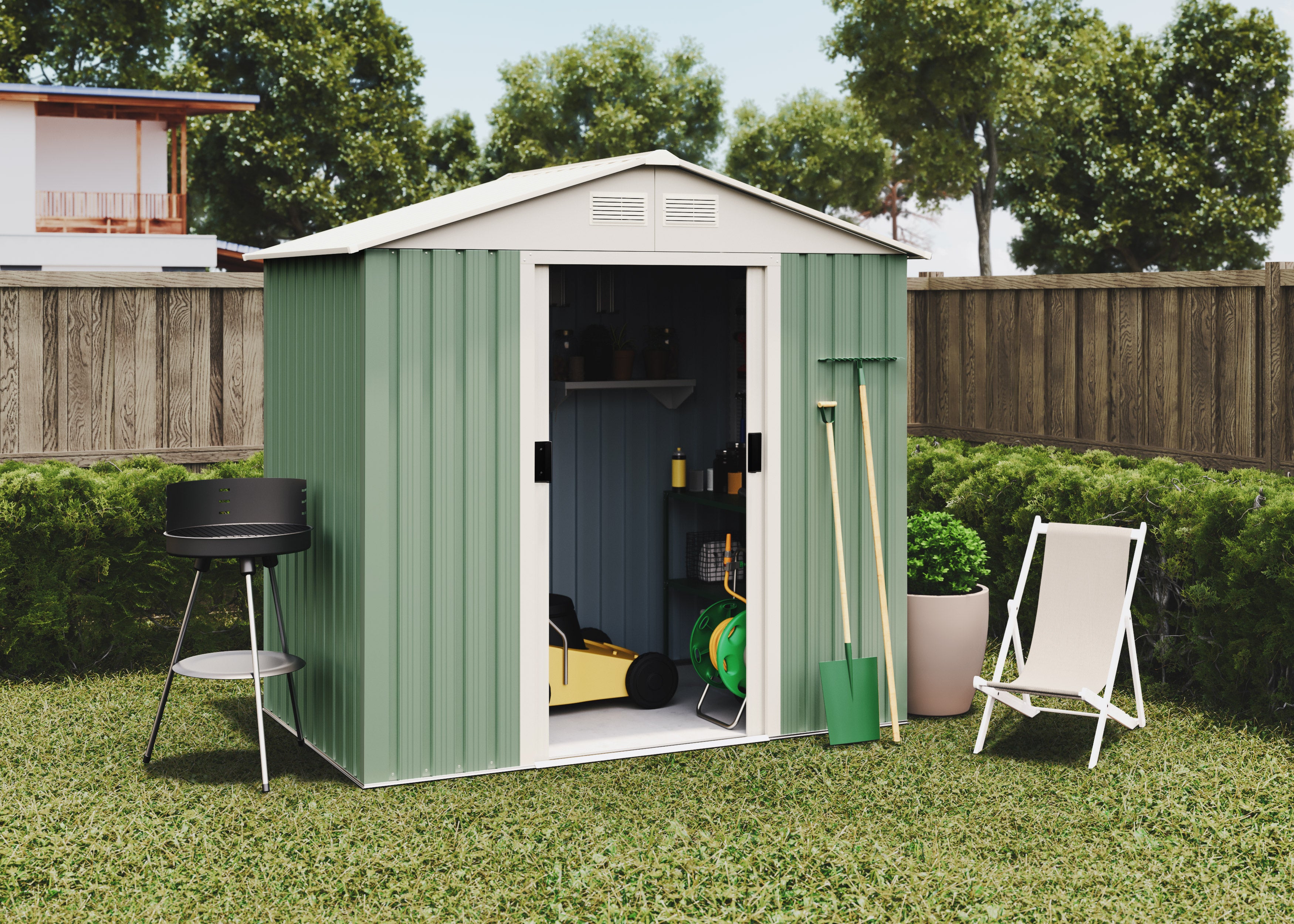 Casetta da giardino in metallo Nybro 2,43 m2 - 10 anni di garanzia - 201x121x176 cm. - 4