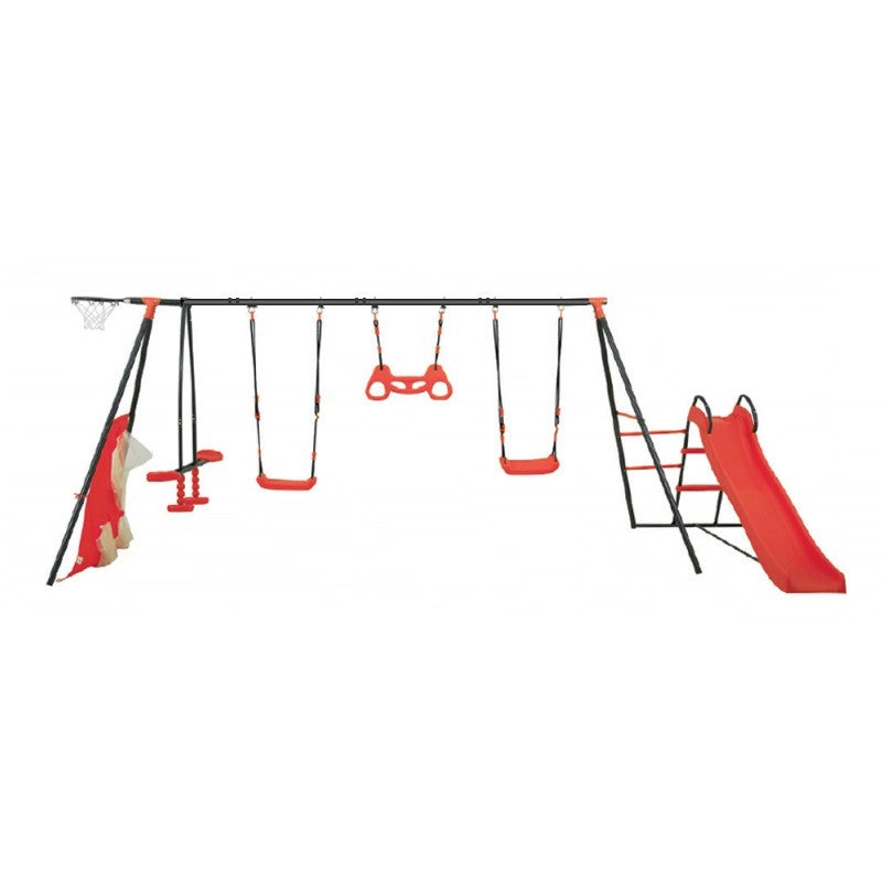 Metalowy plac zabaw Maks 4iQ Group czerwony