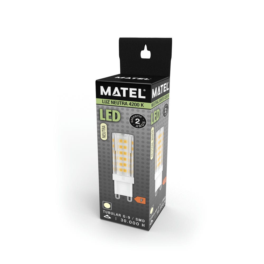 Ampoule LED G9 en aluminium matel pc 8w neutre - 2