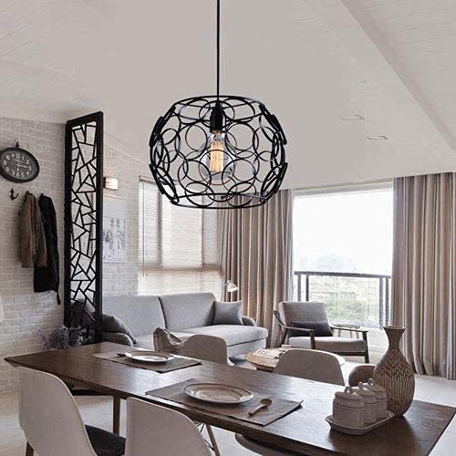 Kreatywna lampa wisząca z ażurowego żelaza gwint styl retro industrialny W K lampa sufitowa do kuchni i sypialni idealna do restauracji i baru