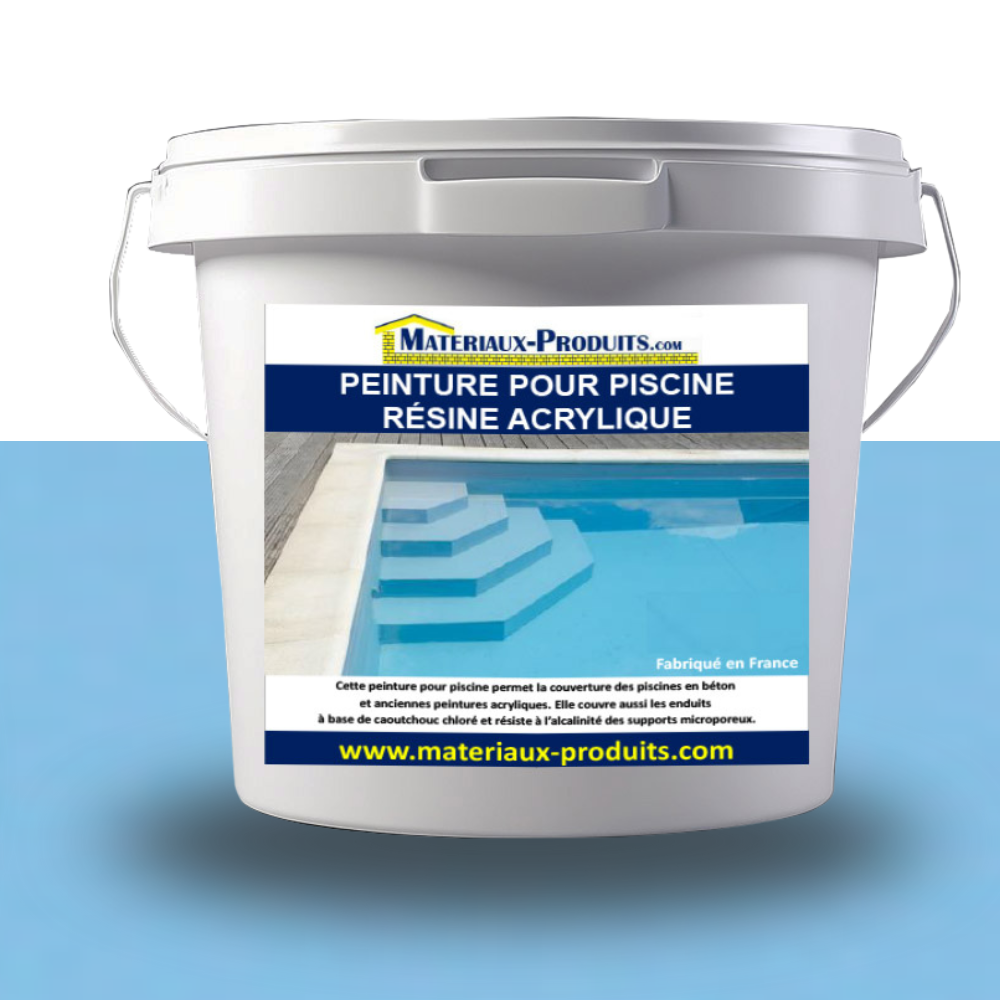 Peinture pour piscine résine acrylique Seau de 5 L Bleu Piscine — free download