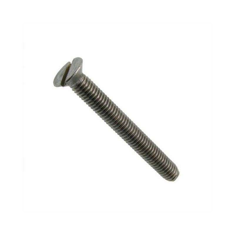 Vis à Tête Fraisée Fendue DIN 963 Laiton Nickelé M8x30 - Neuf Sous Emballage