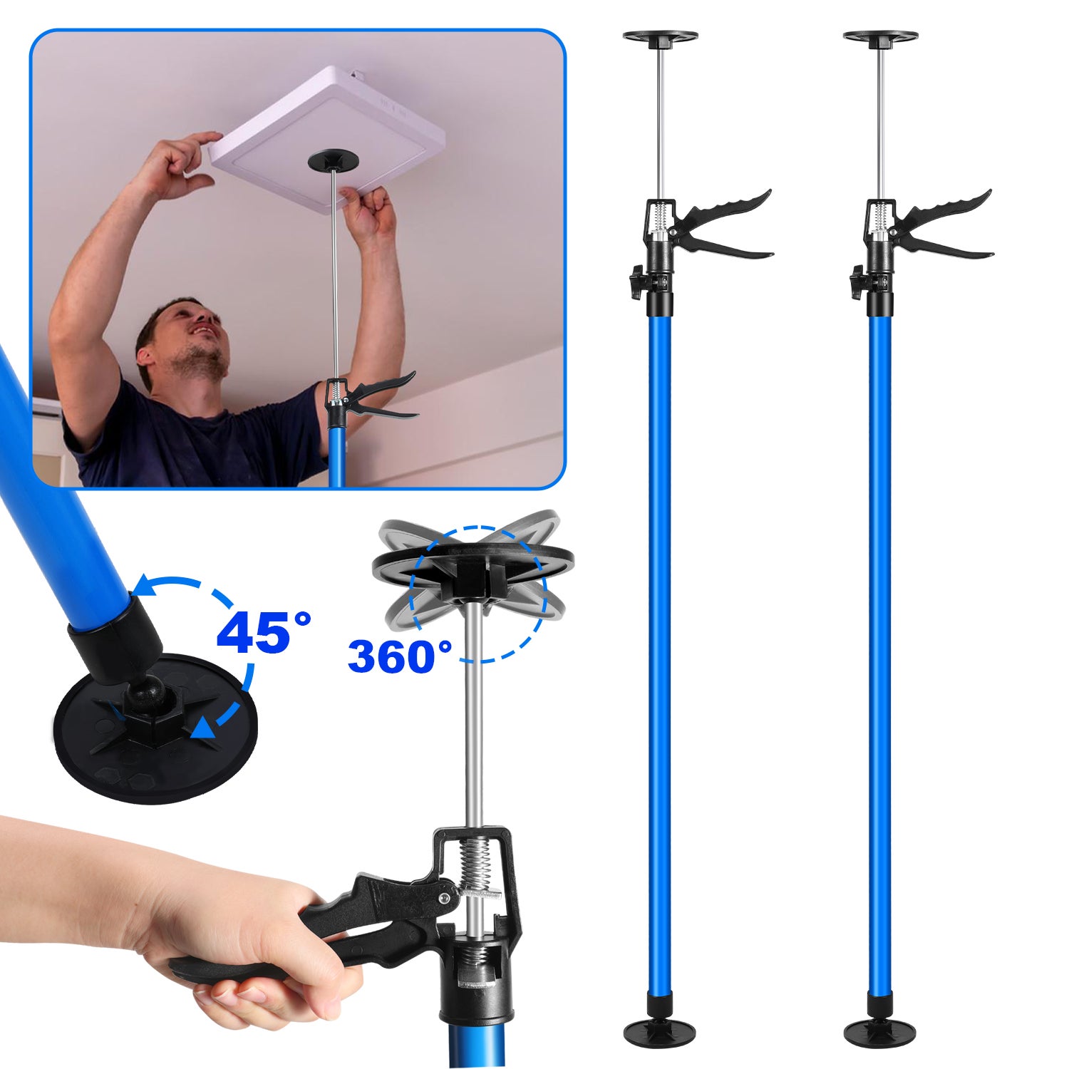4 Supporti Montaggio Soffitto Telescopici Cartongesso Da 115 Fino - Foto 6