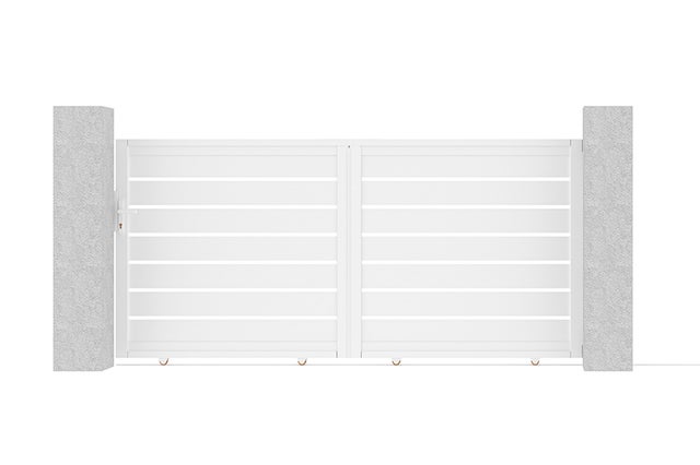 Portail coulissant 3m VOGEL H.140cm aluminium blanc