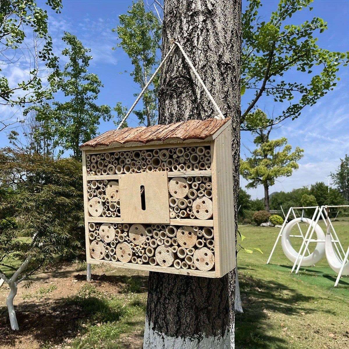 Casa para Insetos de Jardim, Hotel para Insetos e Habitat Natural para Insetos Benéficos — Ideal para Abelhas, Borboletas e Joaninhas. - 2