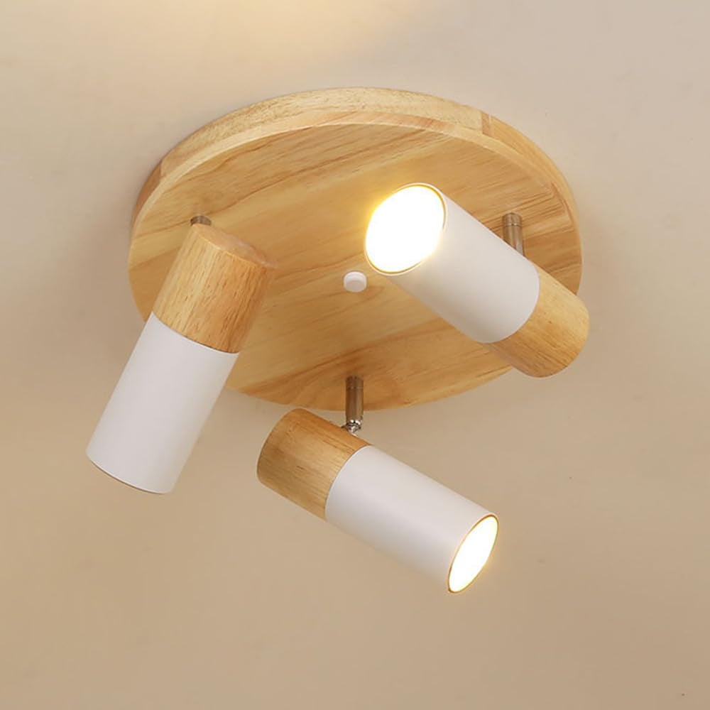 Plafoniera nordica, LED multi-testa orientabile, faretto a disco da soffitto, E27, luce bianca, lampada decorativa per camera da letto e soggiorno - 2