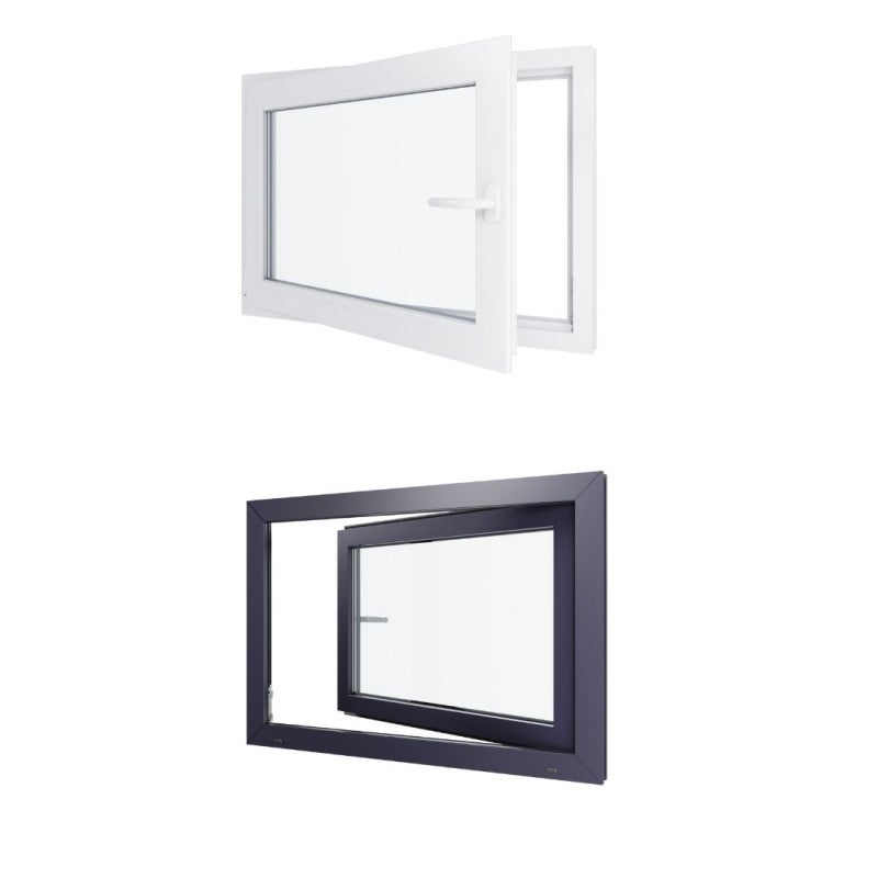 BauPlaza - Finestra Serramenti in pvc bianco - vetro camera Larghezza x Altezza 60 x 45 cm apertura sinistra 600 x 450 mm funzione girevole | Leroy Merlin