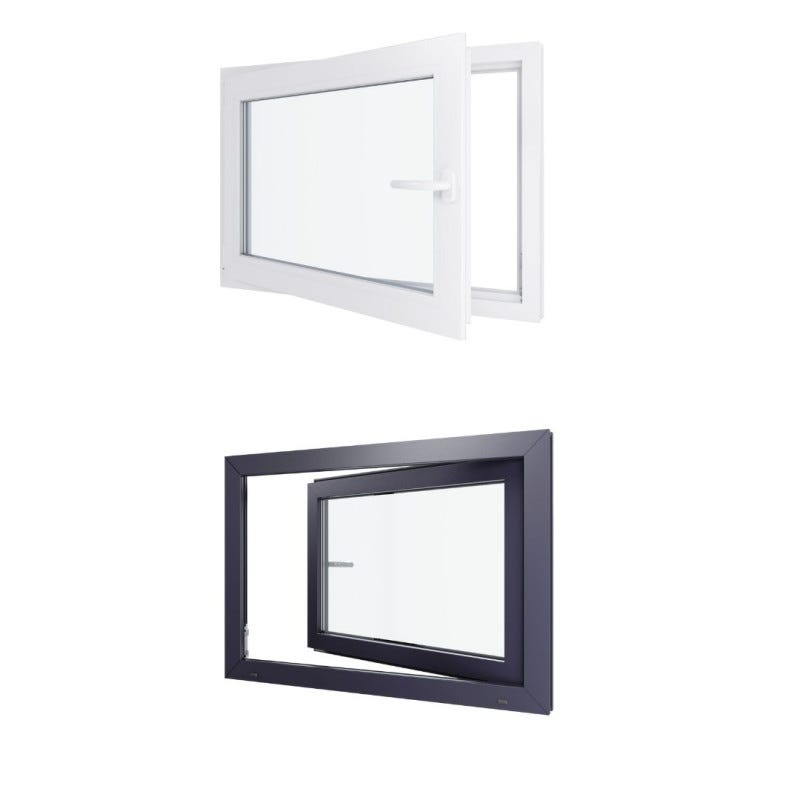BauPlaza - Finestra Serramenti in pvc bianco - vetro camera Larghezza x Altezza 60 x 45 cm apertura sinistra 600 x 450 mm funzione girevole | Leroy Merlin BauPlaza - Finestra Serramenti in pvc bianco - vetro camera Larghezza x Altezza 60 x 45 cm apertura sinistra 600 x 450 mm funzione girevole | Leroy Merlin