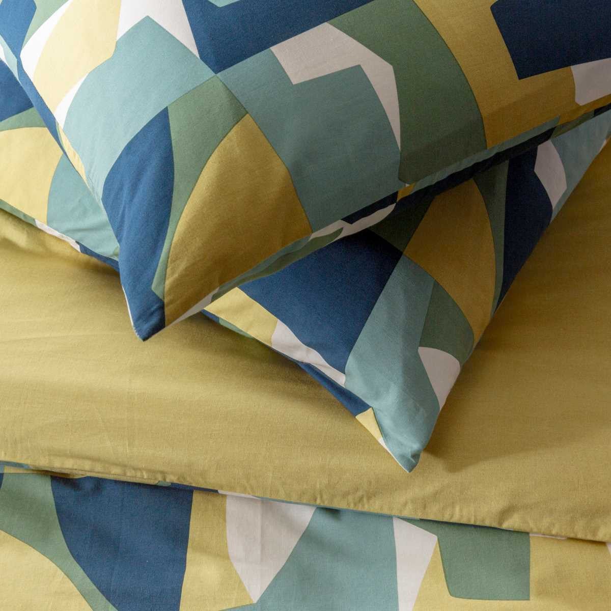 Parure de lit 2 personnes géométrique coton 57 fils 260x240cm - 2