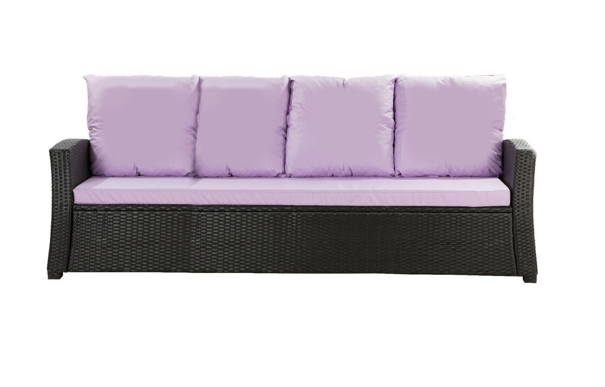 Cojines de sofá de exterior violeta claro cojines de sofá de 4-3 plazas cojín de banco de jardín 180x50x50 cojines para muebles de poliratán-mix