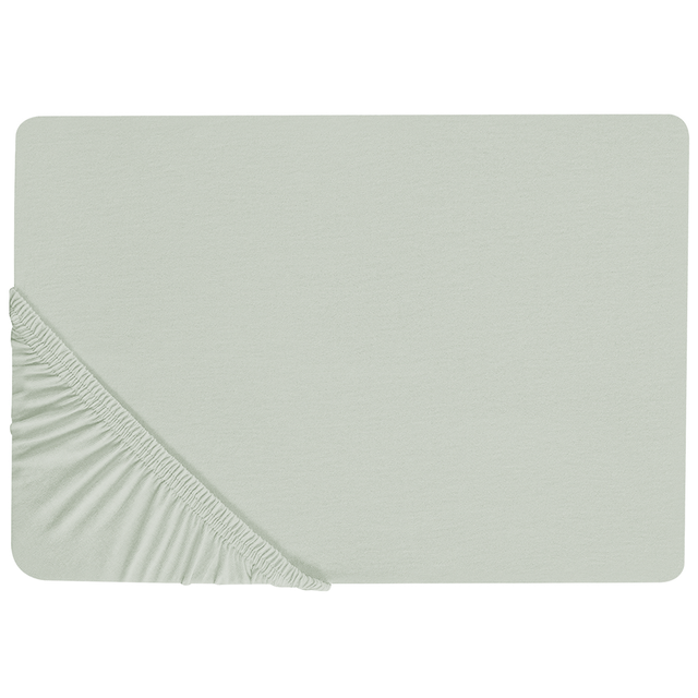Drap housse JANBU Coton 140 x 200 cm Vert clair