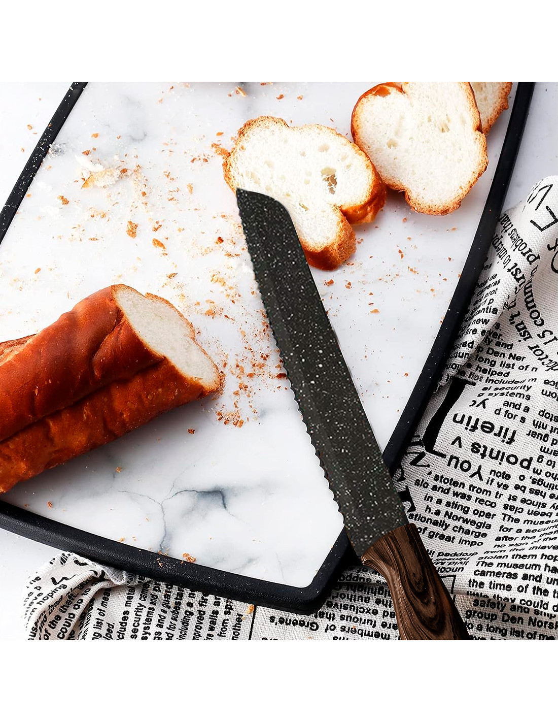 Set 5 Coltelli e Pelapatate da Cucina Professionali in Ceramica Lame in Granito - 3