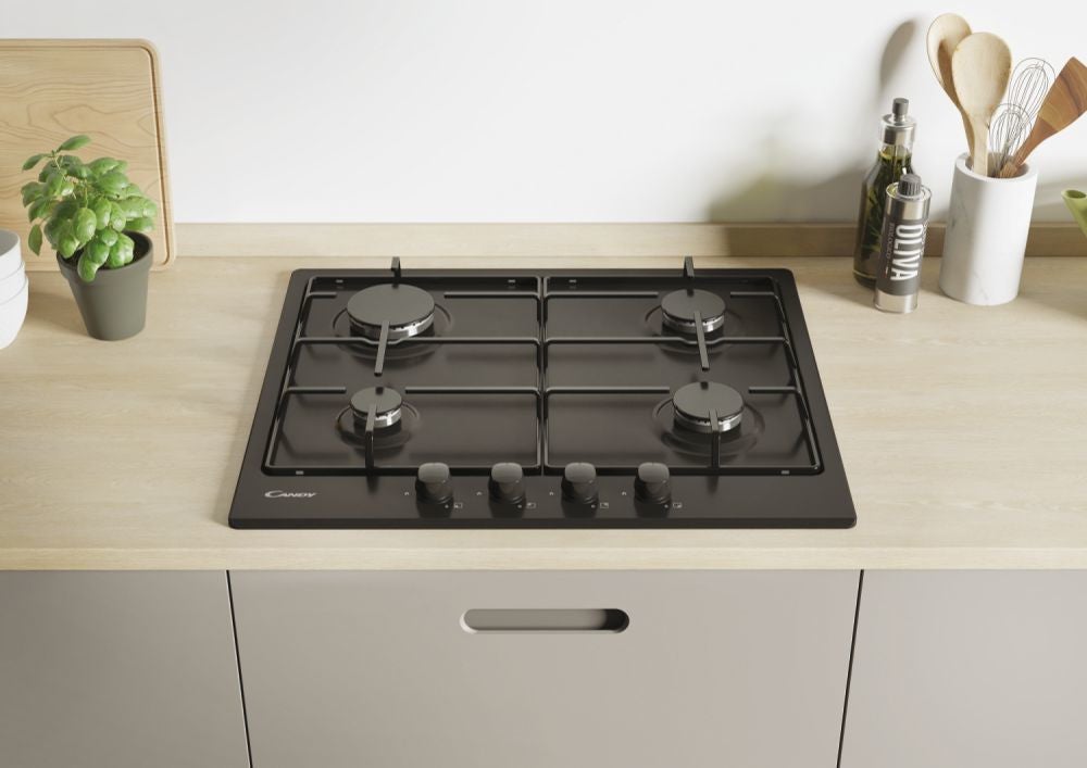 Candy Idea CHW6BRBB Plaque de cuisson à gaz encastrable 4 feux Noir - 3