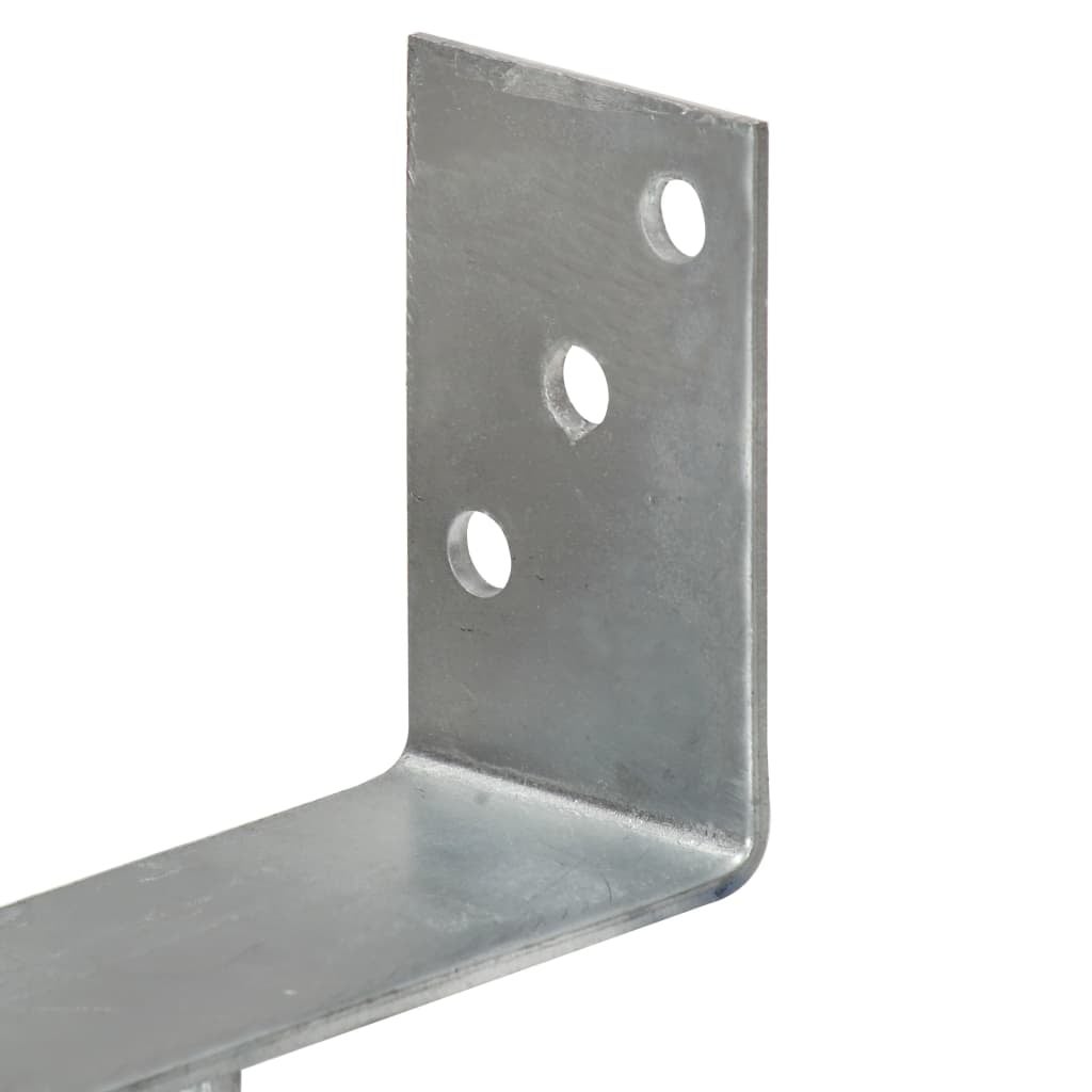 vidaXL Piquets de clôture 6 pcs Argenté 9x6x30 cm Acier galvanisé - 5