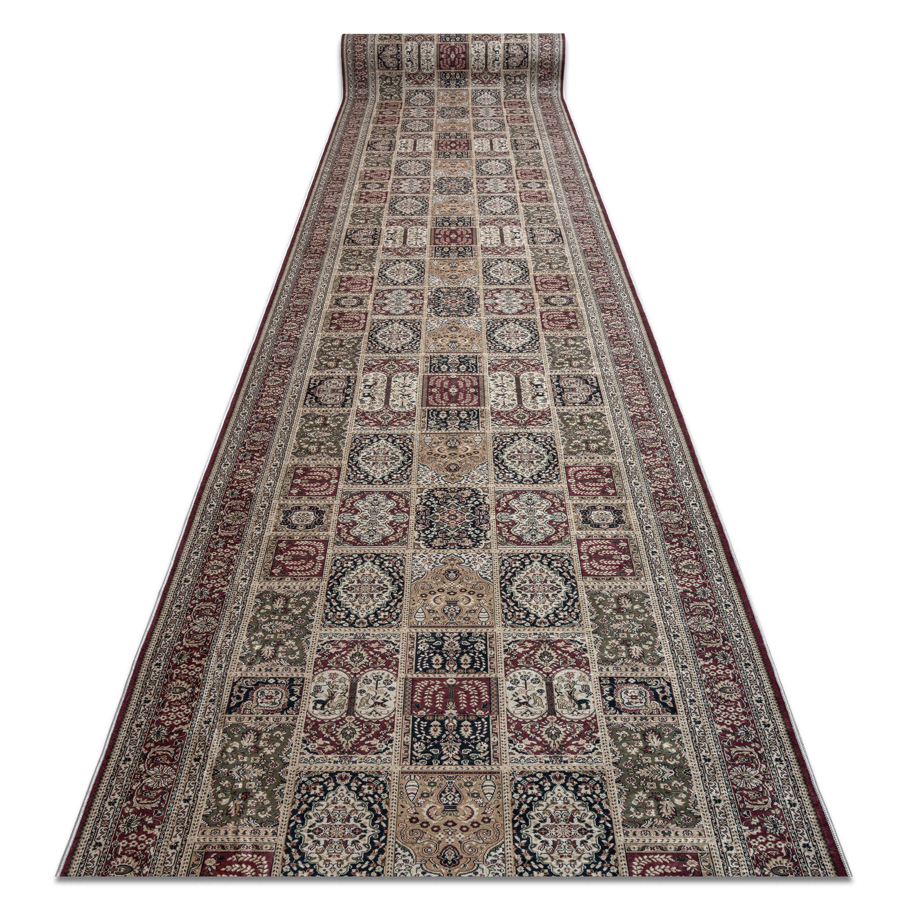 CHODNIK podgumowany DO PRANIA LOTUS CASSETTES 39980 Orientalny beż / czerwony 120cm 120x830 cm