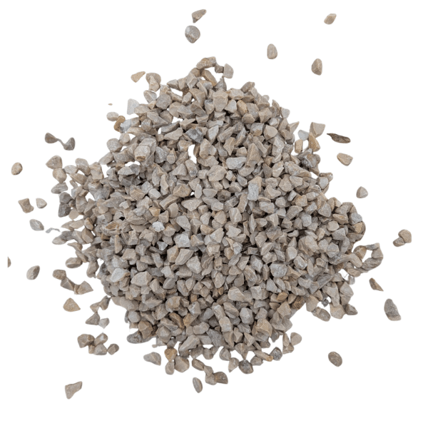 Gravillons calcaire blanc 6/10 mm – Big Bag +/- 800 kg – 10 m²