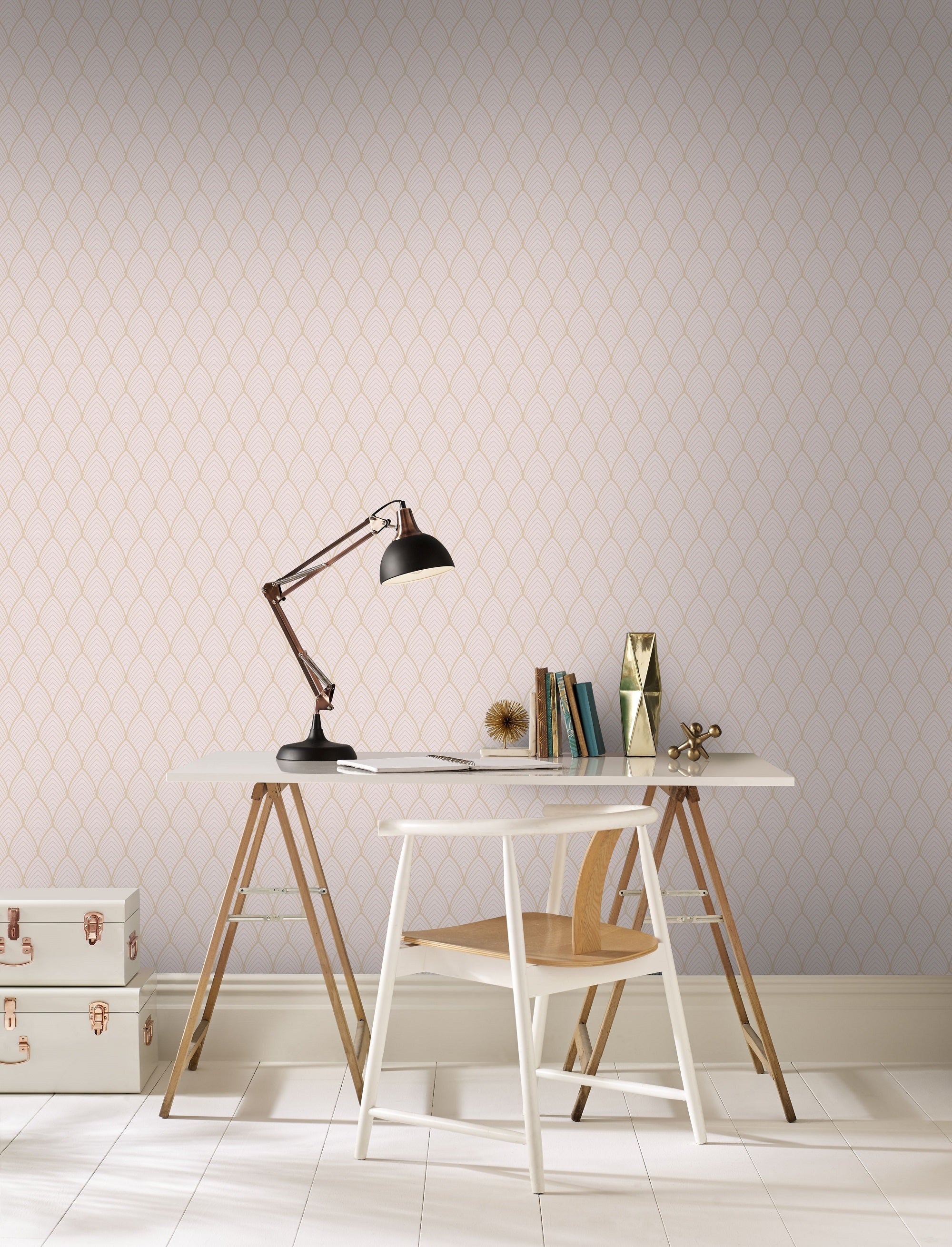 Papier peint intissé Bercy 1005 x 52cm Rose | Leroy Merlin