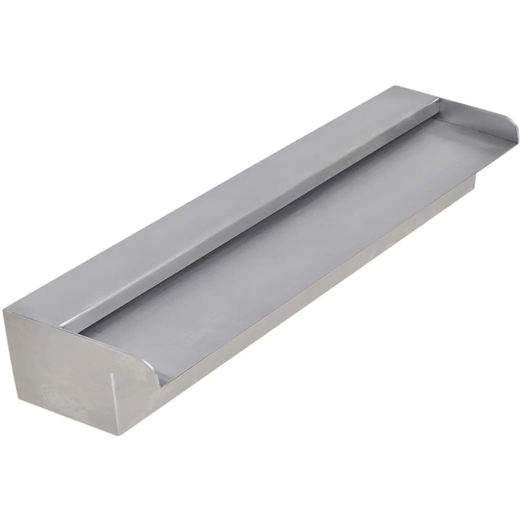 Fuente cascada rectangular piscina acero inoxidable 45 cm vidaxl