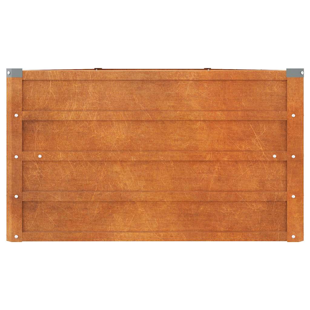 Jardinière - Lit surélevé de jardin - Pot de fleurs rouillé 400x80x45 cm acier corten Couleur évolue n1318l - 5